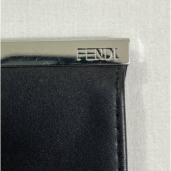 FENDI Leather Pouch Case, Black - Picture 3 of 9